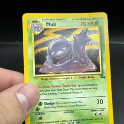 Pokemon TCG Muk Fossil 13 Holo Unlimited Holo Rare See Photos - Image 2