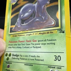 Pokemon TCG Muk Fossil 13 Holo Unlimited Holo Rare See Photos - Image 3