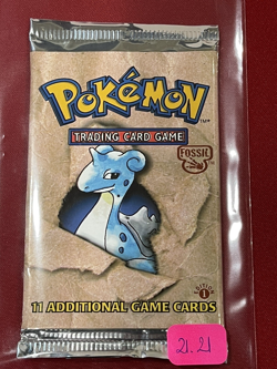 1999 Pokemon 1st Edition Fossil Booster Pack Factory sealed - Lapras - Image 3