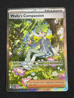 Wally's Compassion 🧑🏻‍🎤 186/132 SIR Pokemon Mega Evolution NM * - Image 1