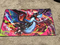 Mega Charizard UPC Play Mat, Dice, Deck Box & Coin Pokemon TCG Accessories - Image 1