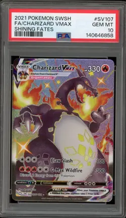 Pokemon Charizard VMAX Shining Fates Full Art #SV107 PSA 10 Gem Mint - Image 1