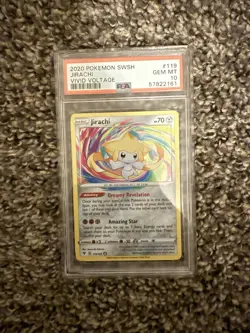 2020 Pokemon Vivid Voltage Jirachi Amazing Rare SWSH #119 PSA 10 Gem Mint - Image 1