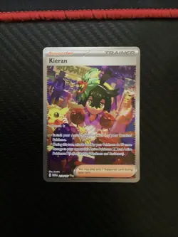 Pokemon TCG Twilight Masquerade Kieran Special Illustration Rare 218/167 NM - Image 1