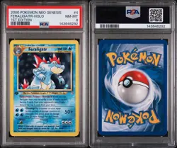 2000 POKEMON NEO GENESIS #4 FERALIGATR HOLO PSA 8 NM-MT 1st Edition 💎 - Image 2