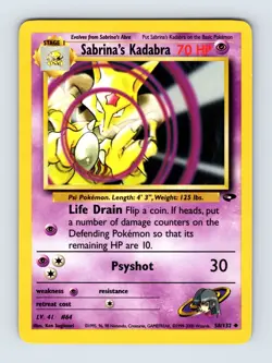 Sabrina's Kadabra - Gym Challenge 058/132 - Uncommon - NM - Pokemon - Image 1