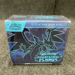Pokemon Mega Evolution Phantasmal Flames Sealed Elite Trainer Box, Dented Box - Image 1
