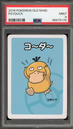 Pokemon Old Maid Psyduck Japanese PSA 9 Mint - Image 1