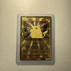 Pikachu Pokemon Celebrations 25th Anniversary Gold Metal - Image 1