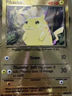 Pikachu Pokemon Celebrations 25th Anniversary Gold Metal - Image 5