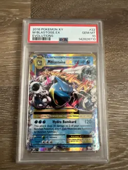 2016 Pokemon XY Evolutions M Blastoise EX Holo Ultra Rare #22/108 PSA 10 Gem - Image 1