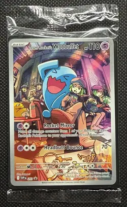 Pokemon TCG Team Rockets Wobbuffet 203 Destined Rivals ETB Promo, Sealed - Image 1