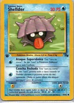 Pokemon TCG Shellder 54/62 Fossil HP 1st Edition - Image 1