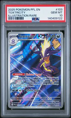 2025 POKEMON PFL EN-PHANTASMAL FLAMES ILLUSTRATION RARE #103 TOXTRICITY PSA 10 - Image 1