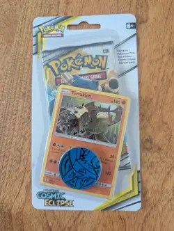 POKEMON PACK COSMIC ECLIPSE BLISTER PACK FACTORY SEALED TERRAKION SM223 PROMO - Image 1