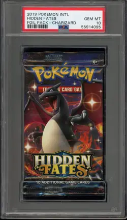 Pokemon Hidden Fates Charizard Art Authentic Sealed Booster Pack PSA 10 Gem Mint - Image 1
