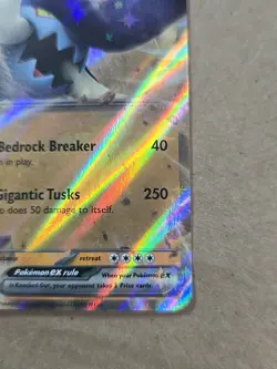 Pokemon TCG Great Tusk ex Scarlet & Violet Base Set 123/198 Rare Pack Fresh - Image 4