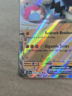 Pokemon TCG Great Tusk ex Scarlet & Violet Base Set 123/198 Rare Pack Fresh - Image 5