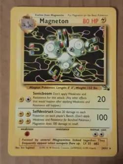 Pokemon Magneton 26/62 Fossil Rare LP See Pictures - Image 1