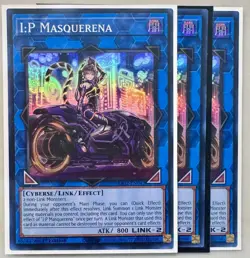 Yugioh! 3x I:P Masquerena Alternate Art RA02-EN042 Super Rare 1st Ed NM - Image 1