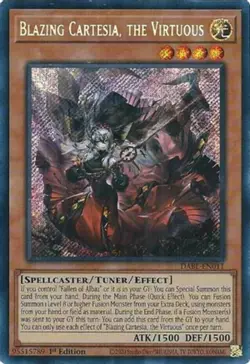 * BLAZING CARTESIA, THE VIRTUOUS * 1ST EDITION SECRET RARE DABL-EN011 NM YUGIOH! - Image 1