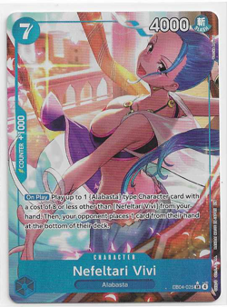 ONE PIECE THE AZURE SEA'S SEVEN NEFELTARI VIVI EB04-025 ALT ART (NEVER PLAYED) - Image 1