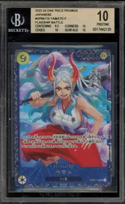 One Piece CCG Yamato Flagship Battle Japanese OP04-112 DAMAGED SLAB BGS 10 - Image 1