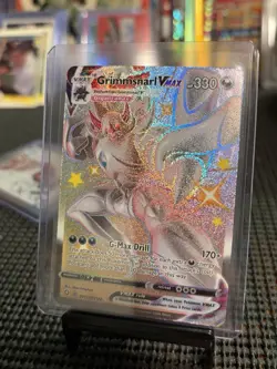 Pokemon TCG Grimmsnarl VMAX Holo Shiny Rare Card Shining Fates SV117 SV122 - Image 1