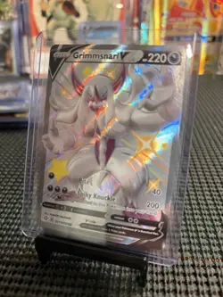 Pokemon TCG Grimmsnarl VMAX Holo Shiny Rare Card Shining Fates SV117 SV122 - Image 1