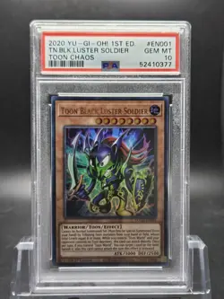 YUGIOH 1st Ed. Toon Chaos EN001 Toon Black Luster Soldier PSA 10 Card! GEM MINT! - Image 1