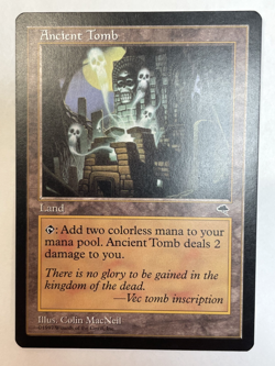 MTG Ancient Tomb Tempest NM Uncommon Magic The Gathering Card, Land, #315 - Image 1