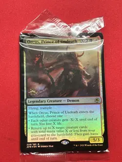 MTG Orcus, Prince of Undeath Prerelease Promo Foil AFR Sealed Forgotten Realms - Image 1