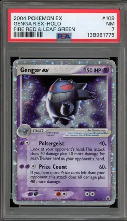 Pokemon Gengar ex EX Fire Red & Leaf Green Holo Ultra Rare #108 PSA 7 - Image 1