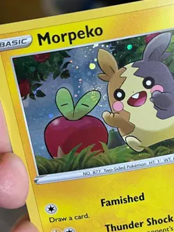 POKEMON MORPEKO SWSH031 PROMO BLACK STAR COSMOS HOLO WITH REGULAR SWIRL NM CARD - Image 4