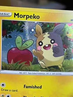 POKEMON MORPEKO SWSH031 PROMO BLACK STAR COSMOS HOLO WITH REGULAR SWIRL NM CARD - Image 5
