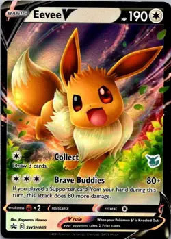 Eevee V SWSH065 SWSH: Sword & Shield Promo Cards Pokemon TCG NM (SKU 1-2) - Image 1