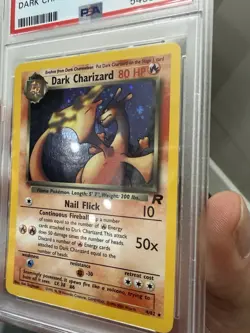 Pokemon Dark Charizard Team Rocket Set Holo Rare Card 4/82 PSA Grade 7 Near Mint - Image 2