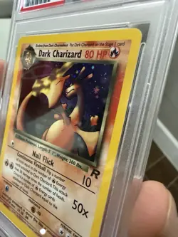 Pokemon Dark Charizard Team Rocket Set Holo Rare Card 4/82 PSA Grade 7 Near Mint - Image 4