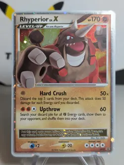 Pokemon Rhyperior LV.X DP29 Diamond and Pearl Holo LP+ - Image 1