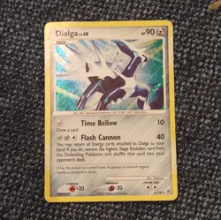 Pokemon Dialga Diamond and Pearl 1/130 90 HP Holo Rare Card Flash Cannon - Image 1