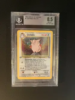 1999 1st Edition Pokemon Jungle Clefable Holo 1/64 BGS 8.5 - Image 1