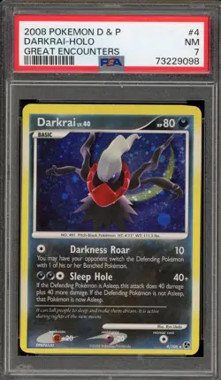Pokemon Darkrai Great Encounters Holo Rare #4 PSA 7 - Image 1