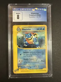Blastoise Regular Rare CGC 8 NM/MINT Pokemon (2002) Expedition #36/165 - Image 1