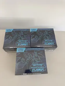 3 x Pokemon TCG Mega Evolutions Phantasmal Flames Elite Trainer Box ETB - Image 1