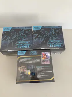 3 x Pokemon TCG Mega Evolutions Phantasmal Flames Elite Trainer Box ETB - Image 4