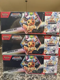 Pokemon TCG Scarlet and Violet Prismatic Evolutions Surprise Box/booster Bundle - Image 1