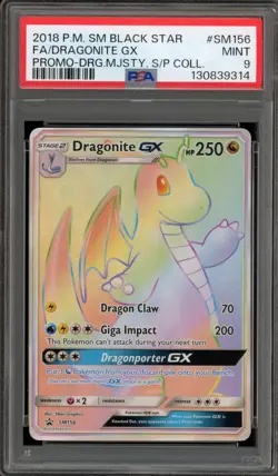 Pokemon Dragonite GX Dragon Majesty Special Coll. Promo SM156 PSA 9 Mint - Image 1