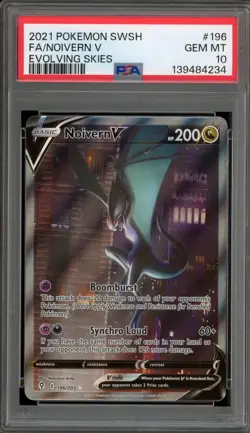 Pokemon Noivern V Evolving Skies Full Alt Art #196 PSA 10 Gem Mint - Image 1