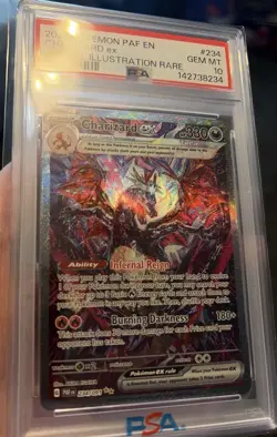 2024 POKEMON PAF EN-PALDEAN FATES SPECIAL ILLUSTRATION RARE CHARIZARD EX PSA 10 - Image 2