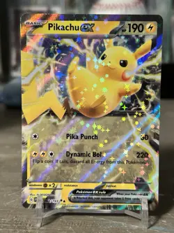 Pokemon TCG Pikachu ex 063/193 Sv02: Paldea Evolved Double Rare Full Art Holo - Image 1
